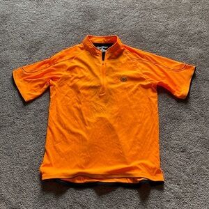 Canari Orange Quarter Zip Cycling Jersey Athletic Bike Shirt SIZE M